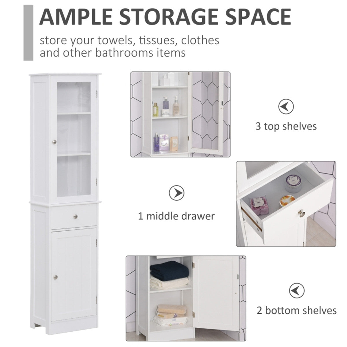 Bathroom Storage Cabinet ( Amazon Shipping)(Prohibited by WalMart)