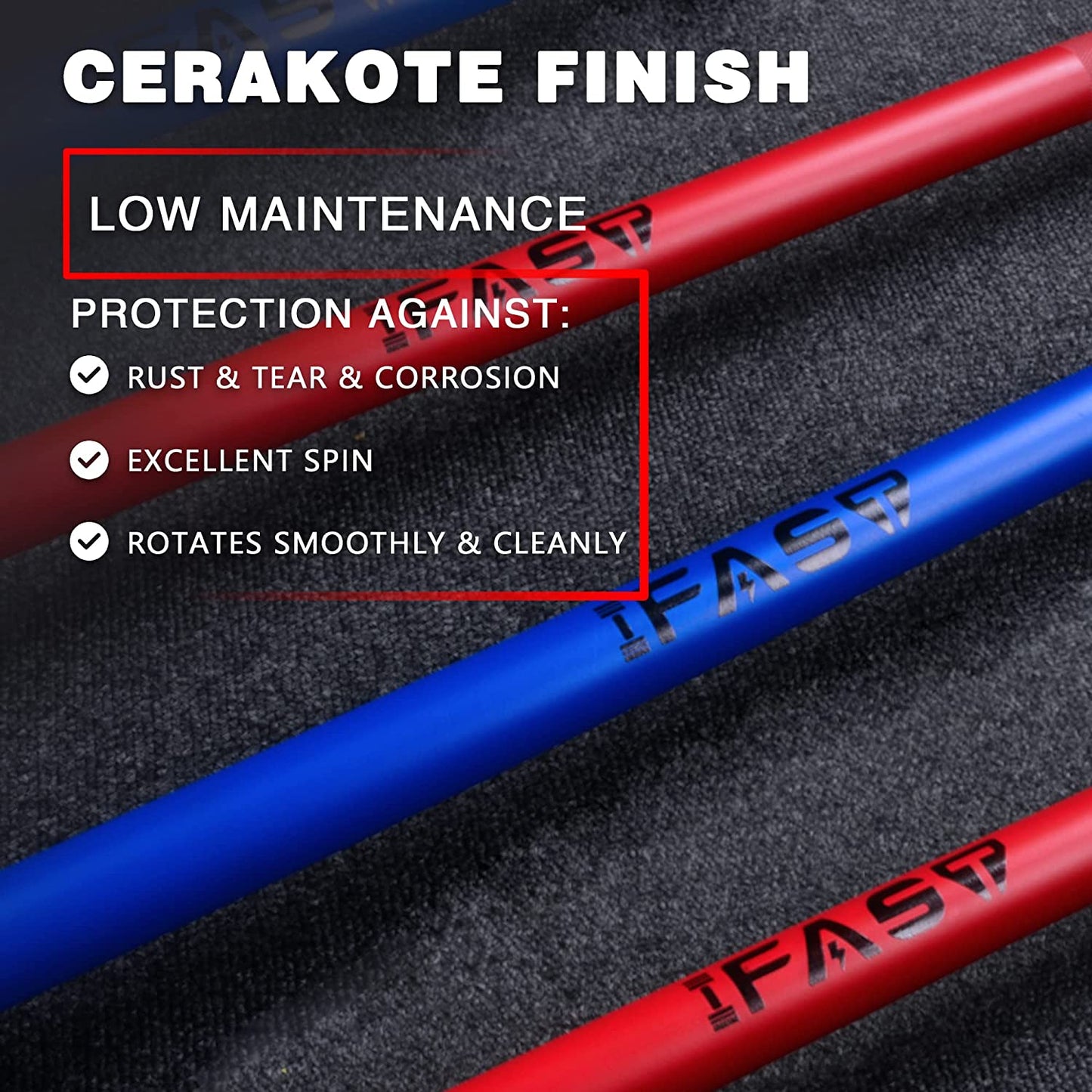 Barbell Bar Plates 7.2Ft Solid Iron Fitness Weightlifting