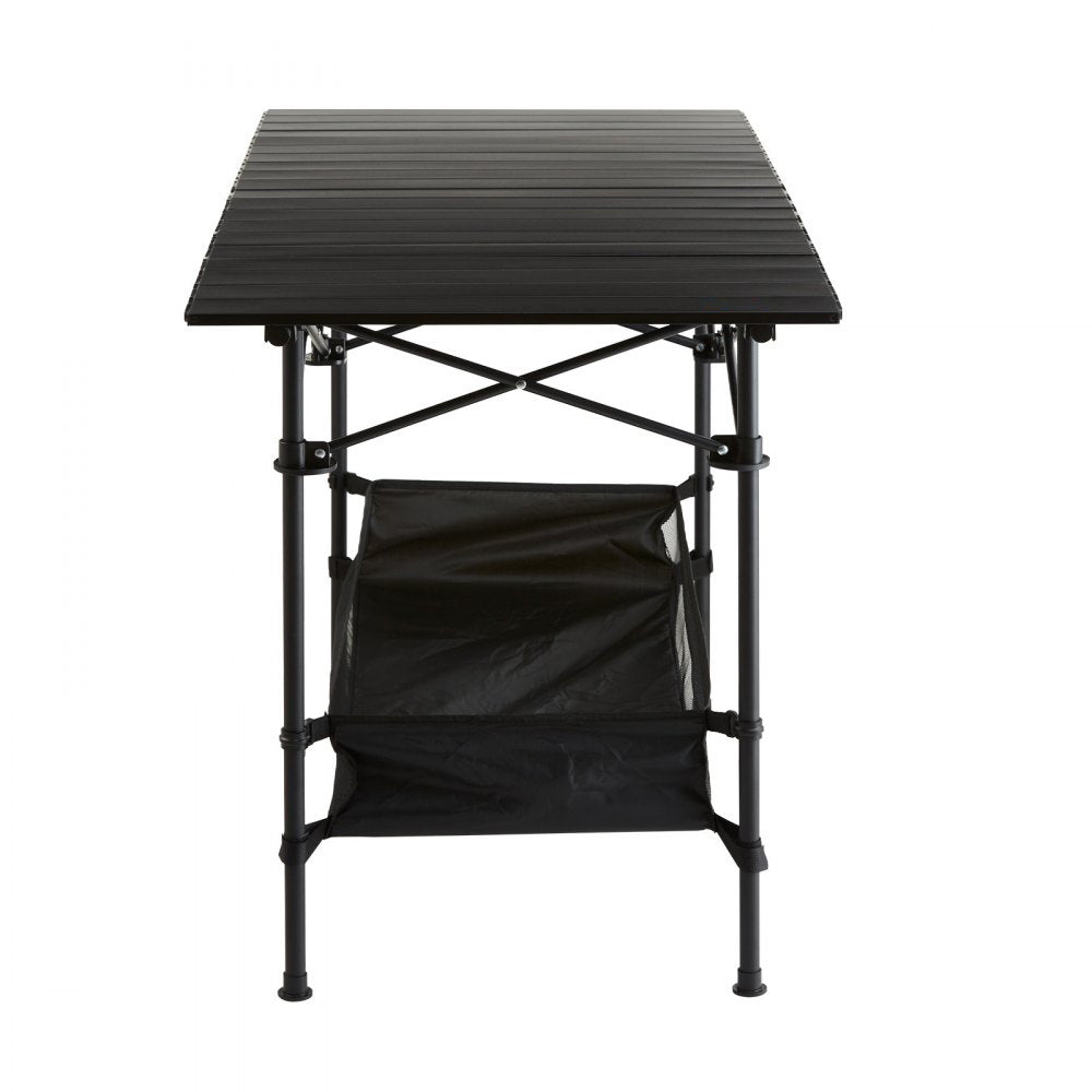 120×70×55 CM Portable Outdoor Folding Picnic Table, Lightweight Aluminum Roll-Up Camping Table with Carry Bag for Camping, Beach, Backyard, BBQ, Party, Patio, and Picnic
