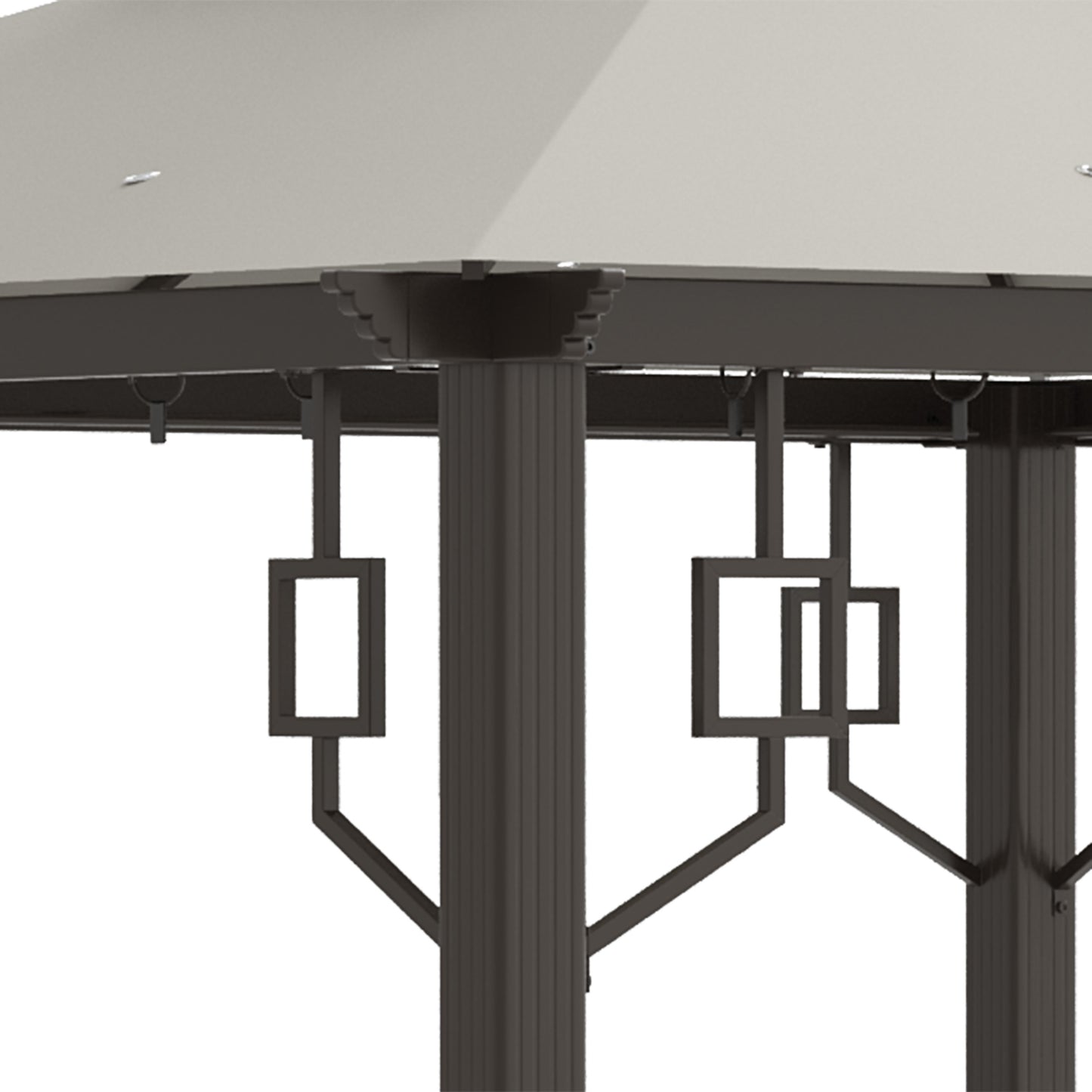 13ft x 13ft Patio Gazebo-Gray-AS ( Amazon Shipping)(Prohibited by WalMart)