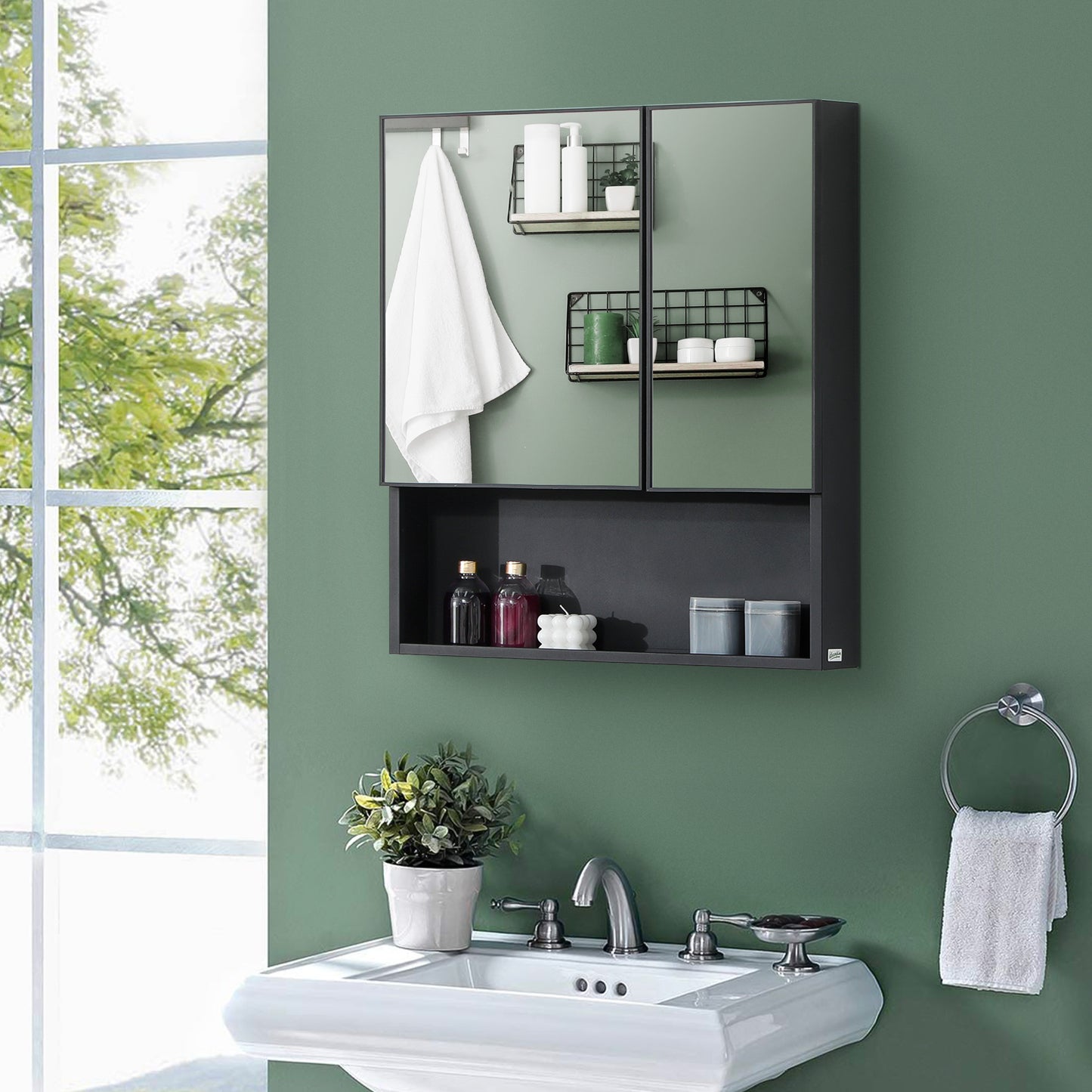 Bathroom Cabinet with Mirror ( Amazon Shipping)(Prohibited by WalMart)