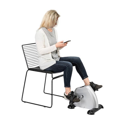 W002K Home Use Hands and Feet Trainer Mini Exercise Bike Silver
