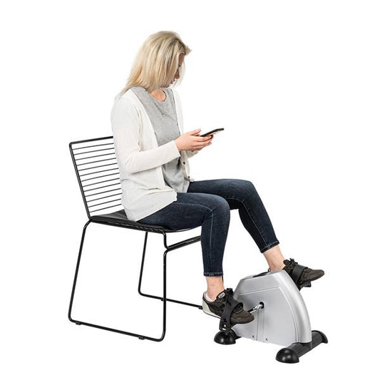 W002K Home Use Hands and Feet Trainer Mini Exercise Bike Silver
