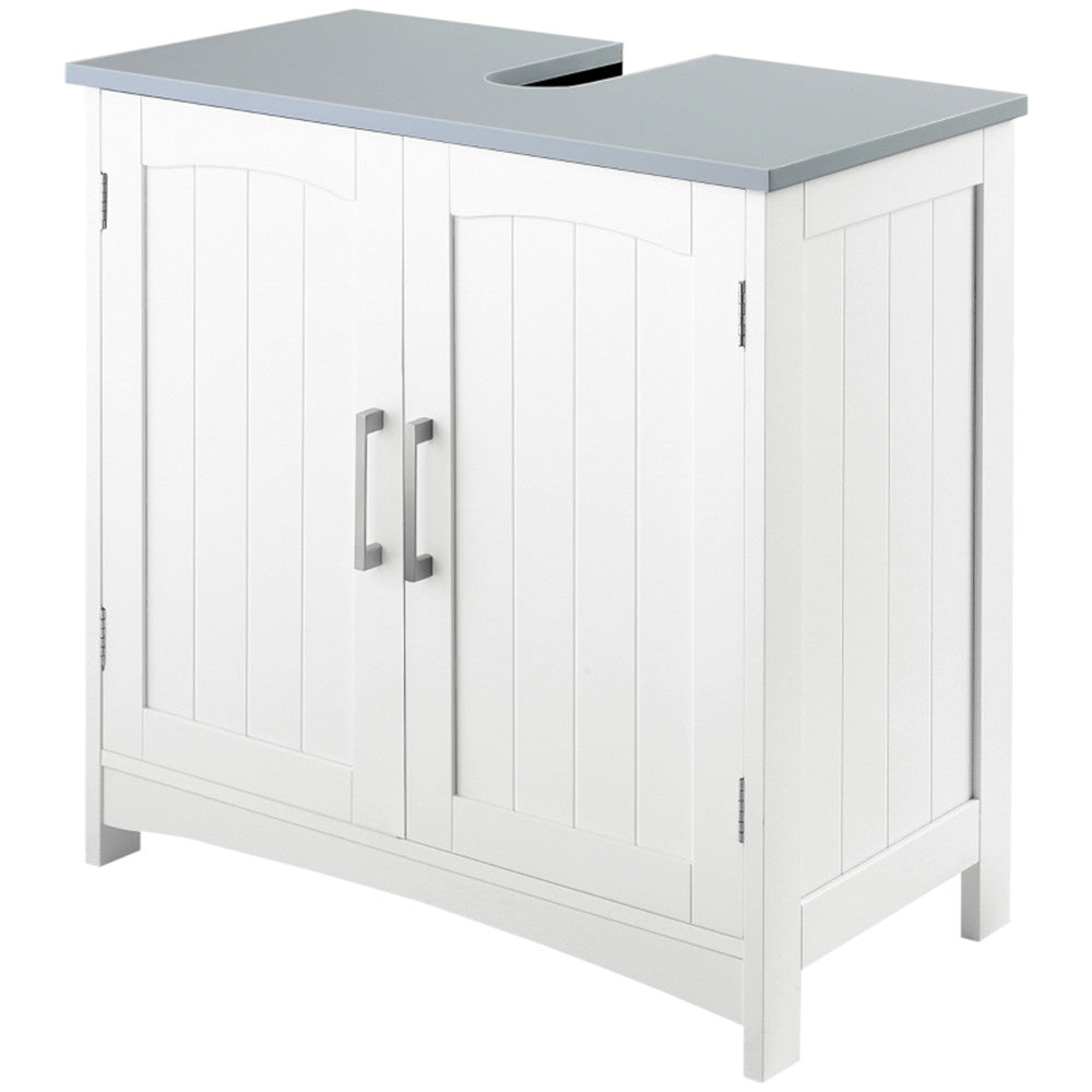 Pedestal Sink Storage Cabinet, Under Sink Cabinet with Double Doors, White-AS ( Amazon Shipping)（Prohibited by WalMart）