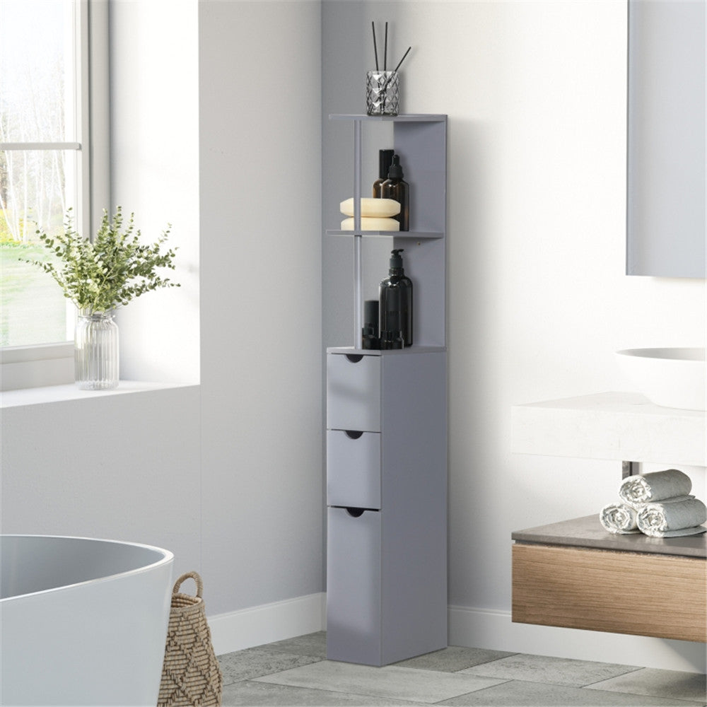 Bathroom Storage Cabinet-Grey ( Amazon Shipping)（Prohibited by WalMart）
