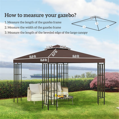 Gazebo Replacement Canopy -AS ( Amazon Shipping)（Prohibited by WalMart）