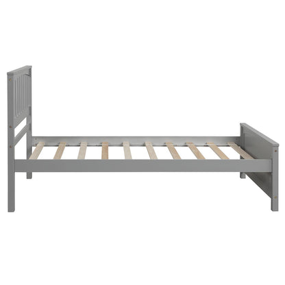 Wood Platform Bed Twin size Platform Bed, Gray
