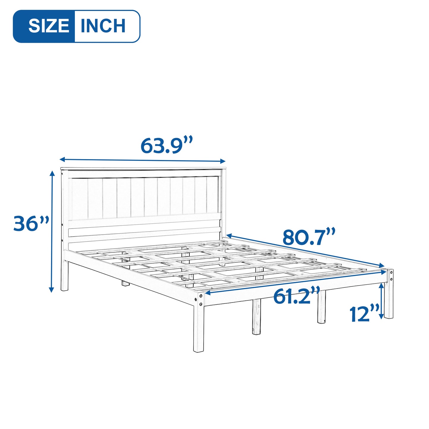 Platform Bed Frame with Headboard, Wood Slat Support, No Box Spring Needed, Queen,Espresso
