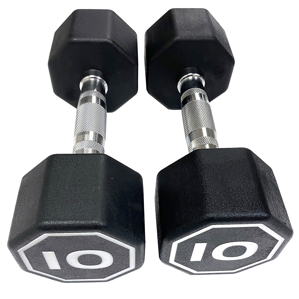 Premium Octagonal Dumbbell, Large Numbers Hard Chrome Plated Handle Dumbbells to Assist with Push-Ups, 10 lbs set of 2  【Support for self-pickup face sheet, daily face sheet submission deadline 16:00】