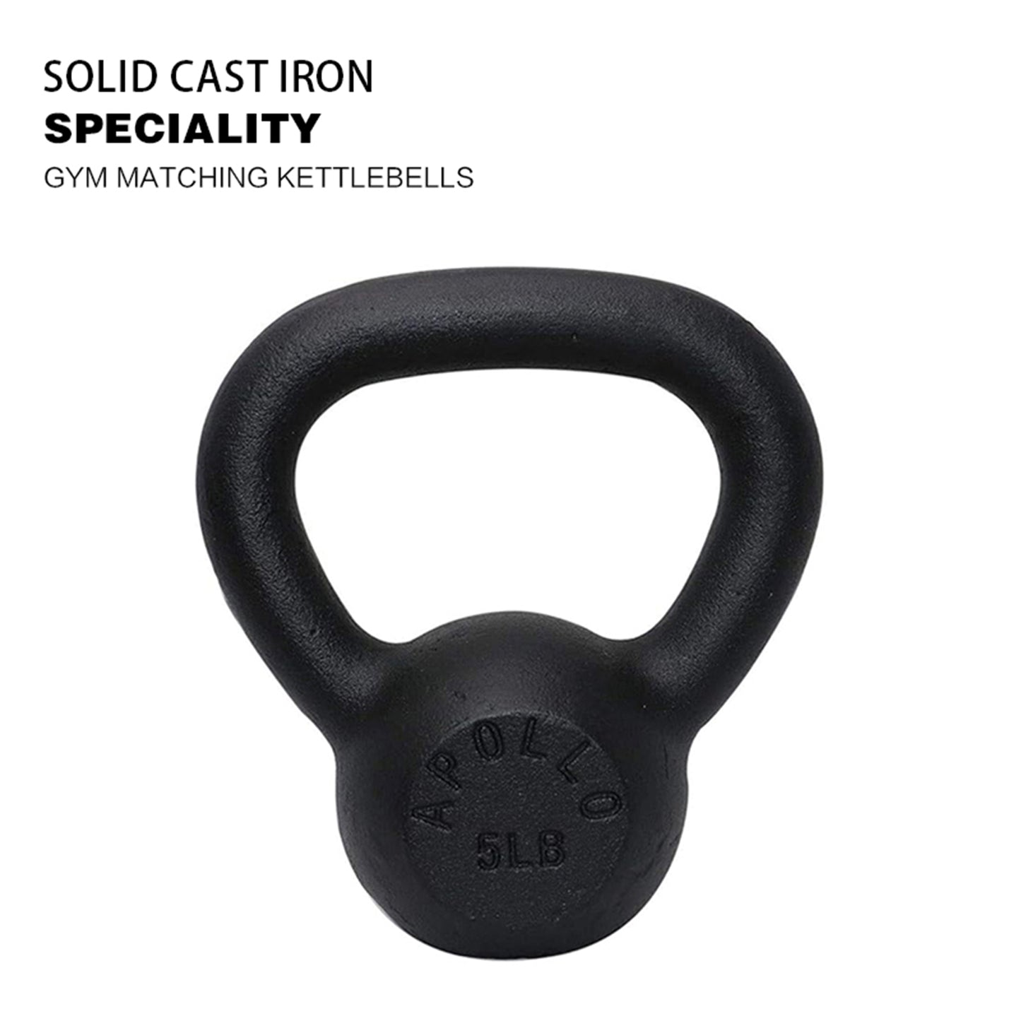5LBS Solid Cast Iron Kettlebells  Ideal for Strength Training, Building Muscles【Support for self-pickup face sheet, daily face sheet submission deadline 16:00】