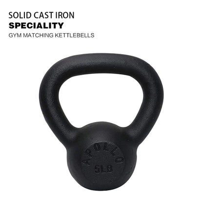 5LBS Solid Cast Iron Kettlebells  Ideal for Strength Training, Building Muscles【Support for self-pickup face sheet, daily face sheet submission deadline 16:00】