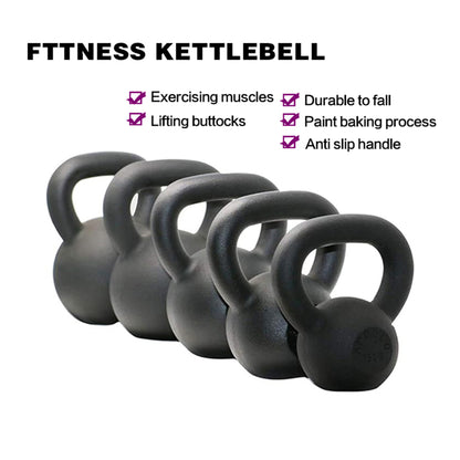 5LBS Solid Cast Iron Kettlebells  Ideal for Strength Training, Building Muscles【Support for self-pickup face sheet, daily face sheet submission deadline 16:00】