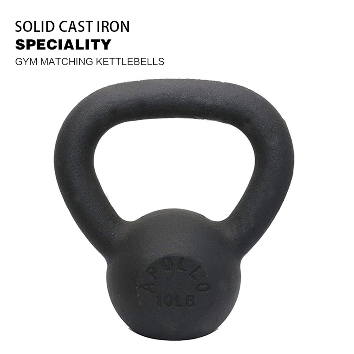 10LBS Solid Cast Iron Kettlebells  Ideal for Strength Training, Building Muscles【Support for self-pickup face sheet, daily face sheet submission deadline 16:00】
