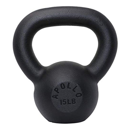 15LBS Solid Cast Iron Kettlebells  Ideal for Strength Training, Building Muscles【Support for self-pickup face sheet, daily face sheet submission deadline 16:00】
