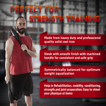 15LB Indian Club, Exercise Bat, Iron Club Bell for Strength Training and Muscle Rehabilitation【Support for self-pickup face sheet, daily face sheet submission deadline 16:00】