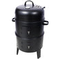 Charcoal Smoker Grill Wood Smoker Grills Outdoor Cooking 16 Inch Vertical Smoker Portable BBQ Grill for Camping, Black
