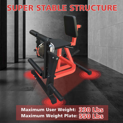 Adjustable Leg Extension and Curl Machine, Heavy Duty Leg Rotary Extension Machine for Lower Body Workouts, Multifunctional Home Gym Weight Machine
