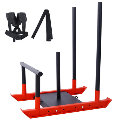 Weight Sled  Fitness Sled Fitness Strength Training Sled Speed Training Sled Heavy-Duty Weight Training Equipment for Muscle Building and Explosive Power  Suitable for 1"& 2" Weight Plate