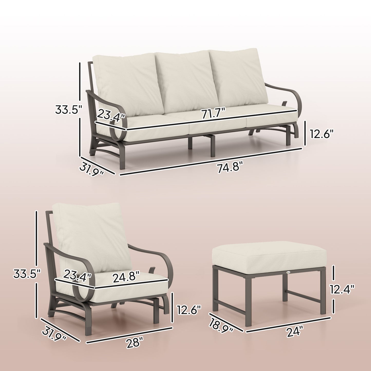 Backyard Patio Furniture Set