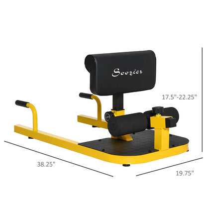 3-in-1 fitness equipment for push-ups, sit-ups and squats - yellow