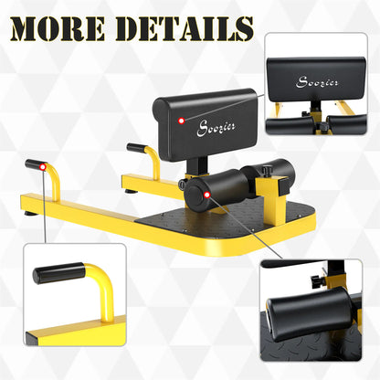 3-in-1 fitness equipment for push-ups, sit-ups and squats - yellow