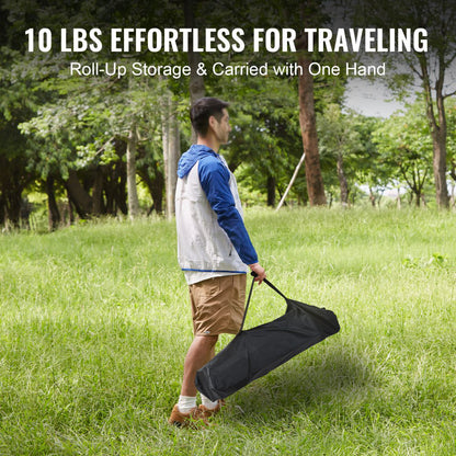 120×70×55 CM Portable Outdoor Folding Picnic Table, Lightweight Aluminum Roll-Up Camping Table with Carry Bag for Camping, Beach, Backyard, BBQ, Party, Patio, and Picnic