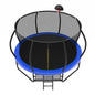 14FT Trampoline with Enclosure - Recreational Trampolines with Ladder and AntiRust Coating, ASTM Approval Outdoor Trampoline for Kids