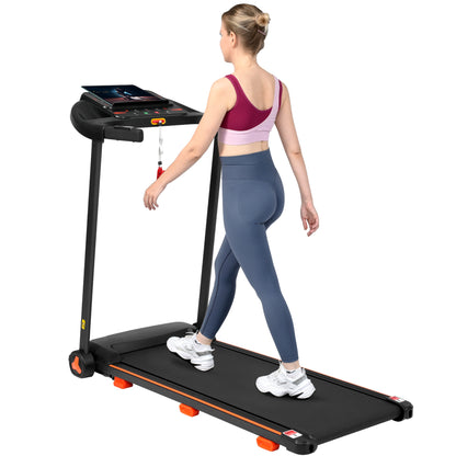 NEW Treadmills for Home, 2.5HP Quiet Folding Treadmill with Heart Rate Sensor,  300lbs Weight Capacity, 7.5MPH, Incline Treadmill With USB Charge Station & Bluetooth Speaker, 6 Shock-Absorbing
