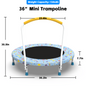 36inch Mini Trampoline for Kids Ages 1-6 Indoor Outdoor Trampoline with Handle Fun for Kids