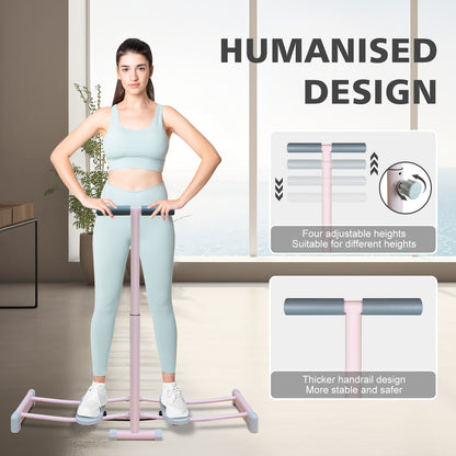 Ski Machine Foldable, Simulated Ski Trainer with 4-Level Adjustable Non-Slip Pedal Armrest, Pelvic Floor Muscle Trainer for Home