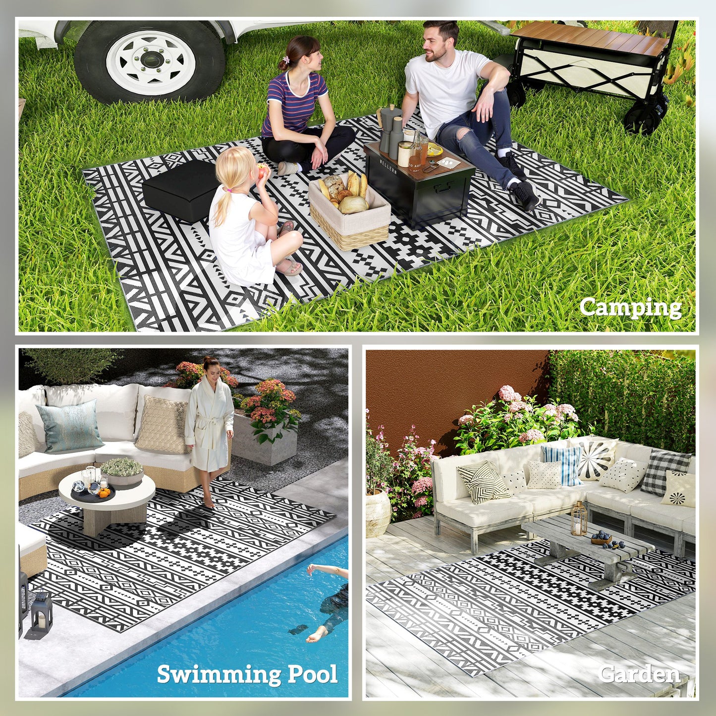 Reversible Outdoor Rug( Amazon Shipping)（Prohibited by WalMart）