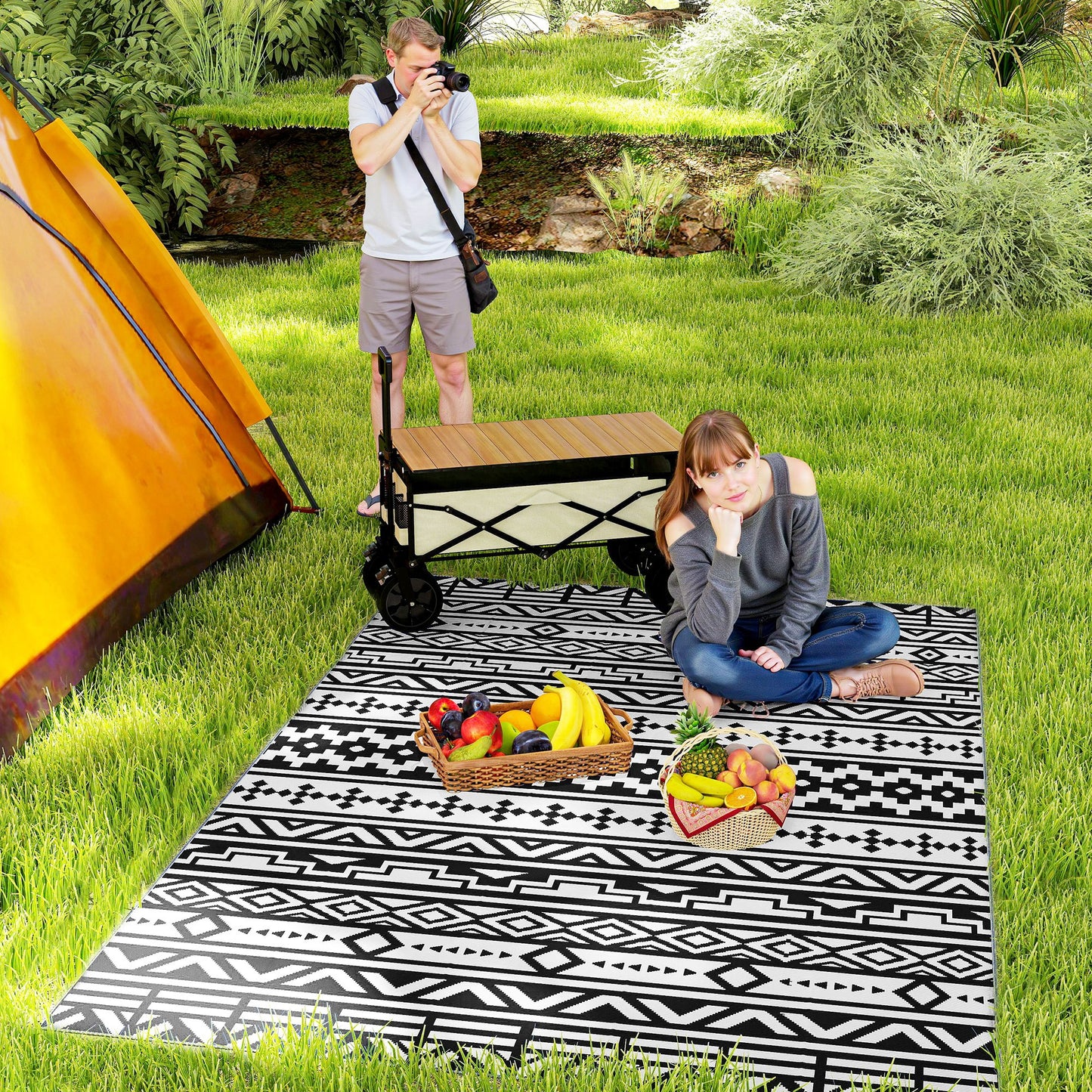 Reversible Outdoor Rug( Amazon Shipping)（Prohibited by WalMart）