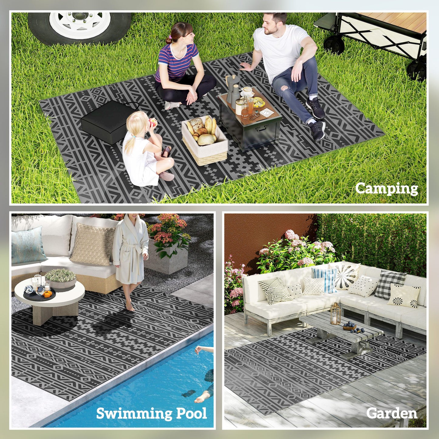 Reversible Outdoor Rug( Amazon Shipping)（Prohibited by WalMart）