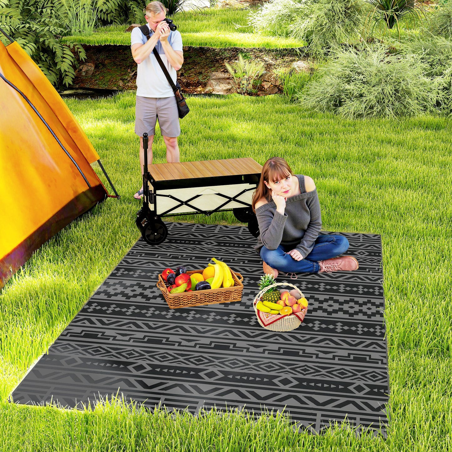 Reversible Outdoor Rug( Amazon Shipping)（Prohibited by WalMart）