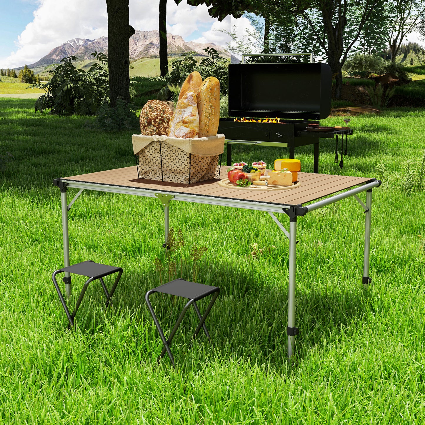 Portable Camping Table with Sink /  Dining Table