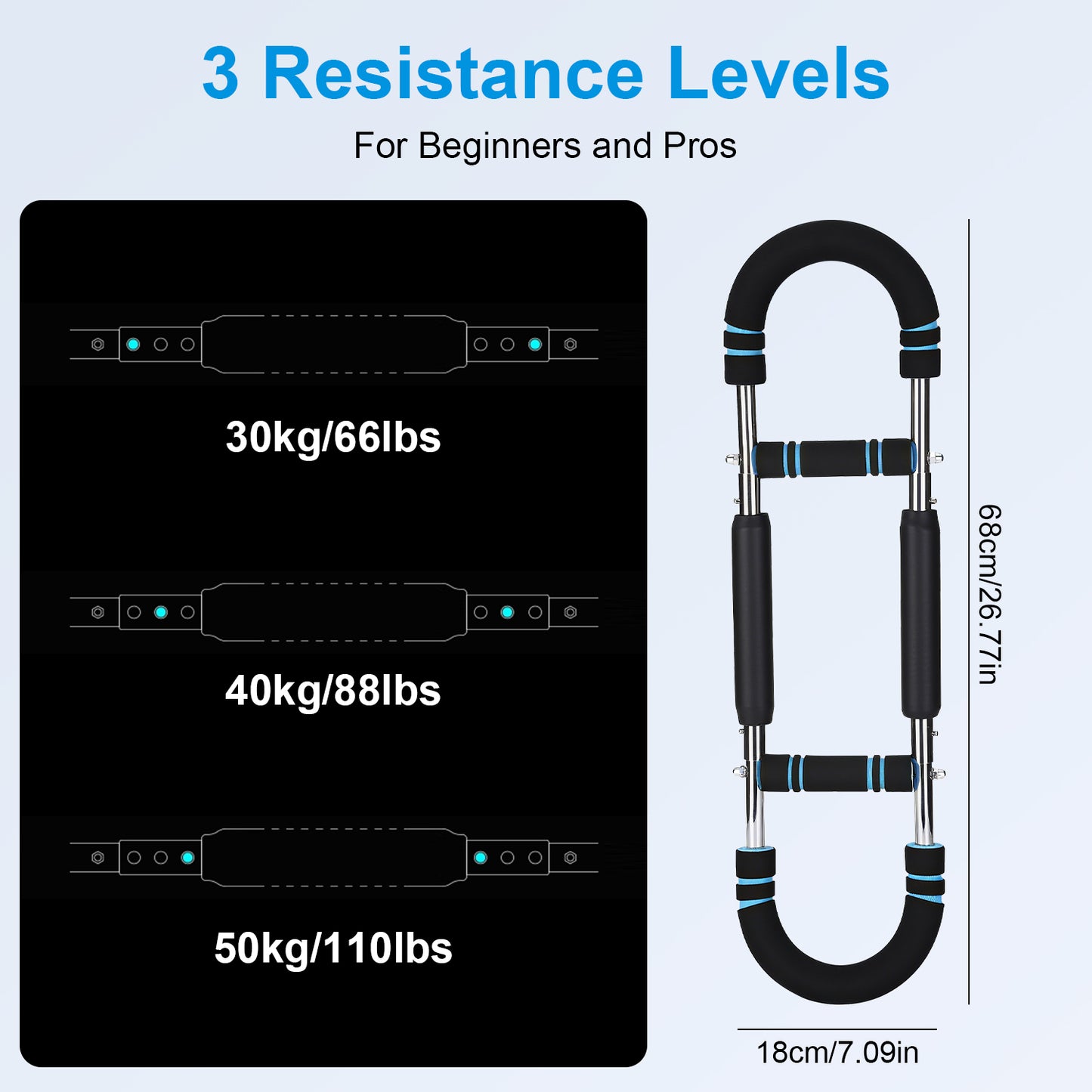 Portable Arm Trainer with 3 Resistance Levels: Enhance Strength & Fitness Anywhere”