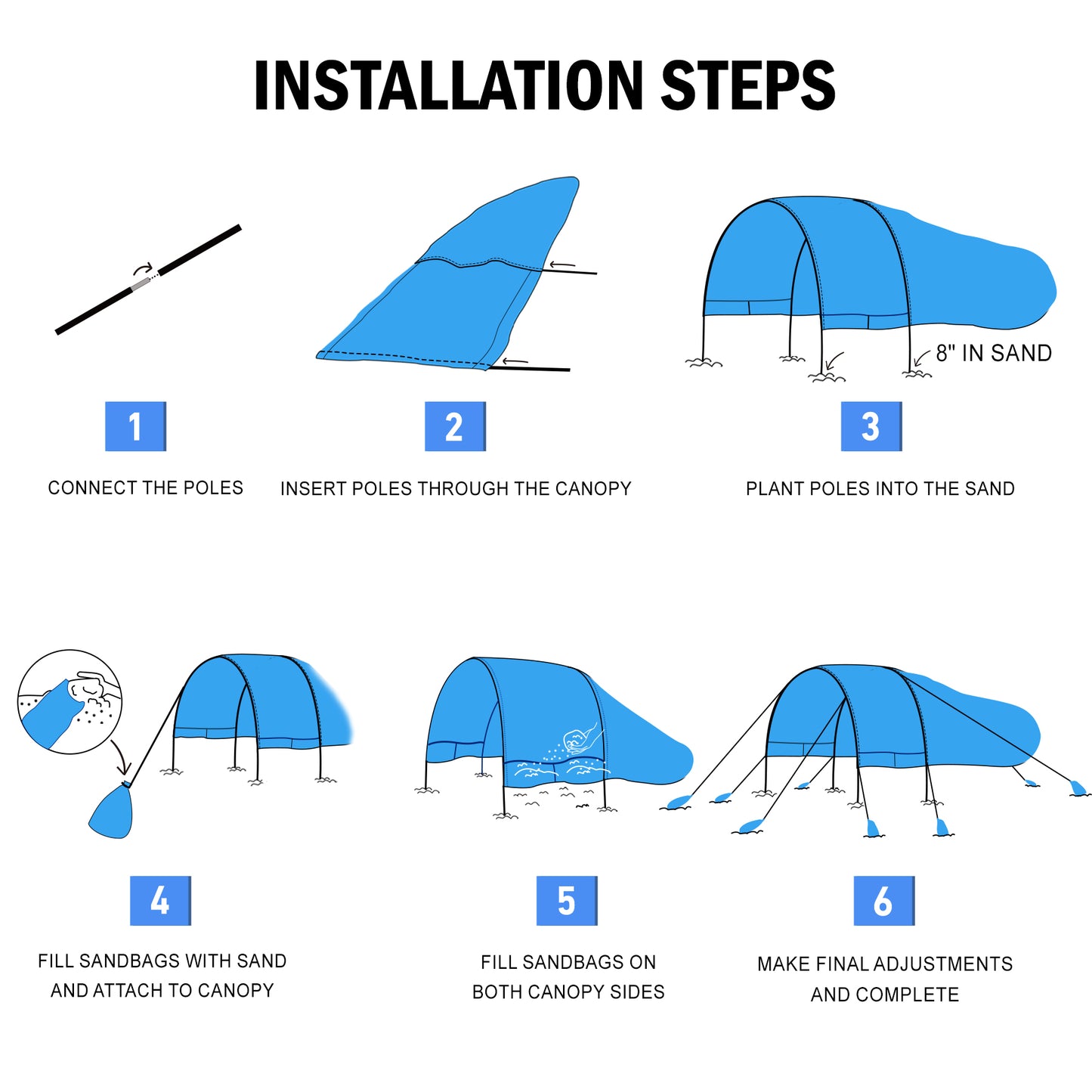 Extra-large camping beach tent suitable for 4-8 people, UV protection, comes with ground spikes and rope accessories, (Walmart, Amazon prohibited) (No weekend delivery)