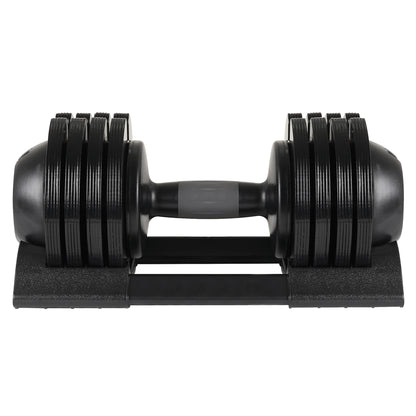 52LBS Adjustable dumbbell steel and plastic(Rubber coated dumbbell)