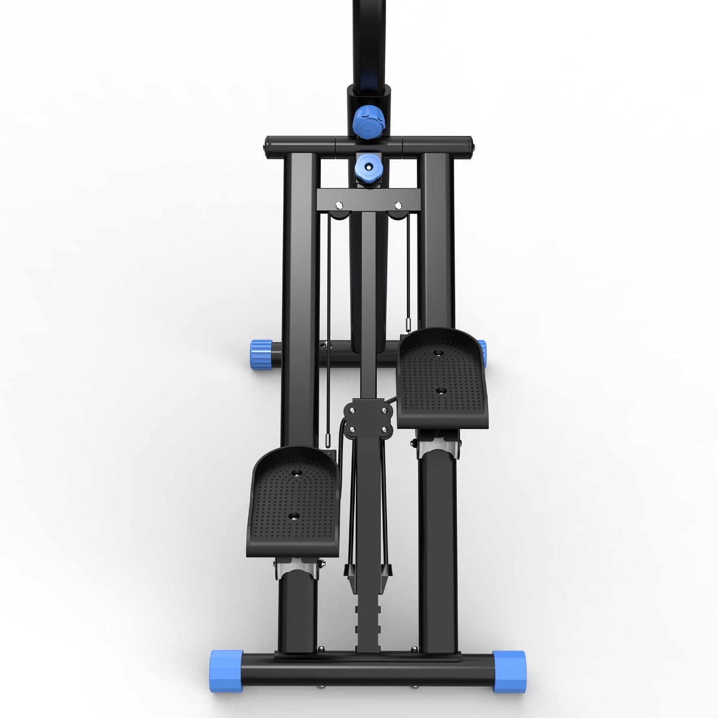 Stair Stepper with resistance Home-Upgrade Vertical Climber Workout Machine for Full-Body Exercise Climber Fitness Equipment with Stable Frame Adjustable Handlebar-Black Blue-No support Self-pick up