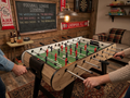 48" Freestanding Foosball Table, Wood Grain MDF Game Room Table with Curved Legs and Steel Rods