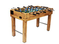 48" Freestanding Foosball Table, Light Wood Grain Game Room Table with Cup Holders and Steel Rods