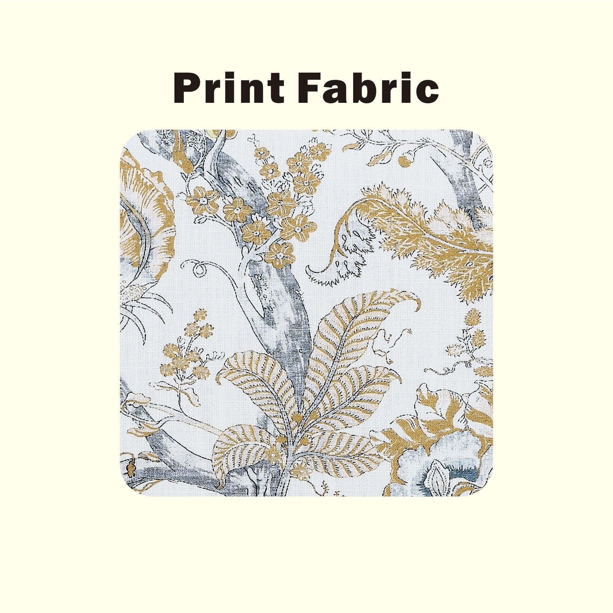 27" Wide Floral Upholstered Accent Chair with Nailhead Trim, Contemporary Botanical Armchair with Wood Turned Legs