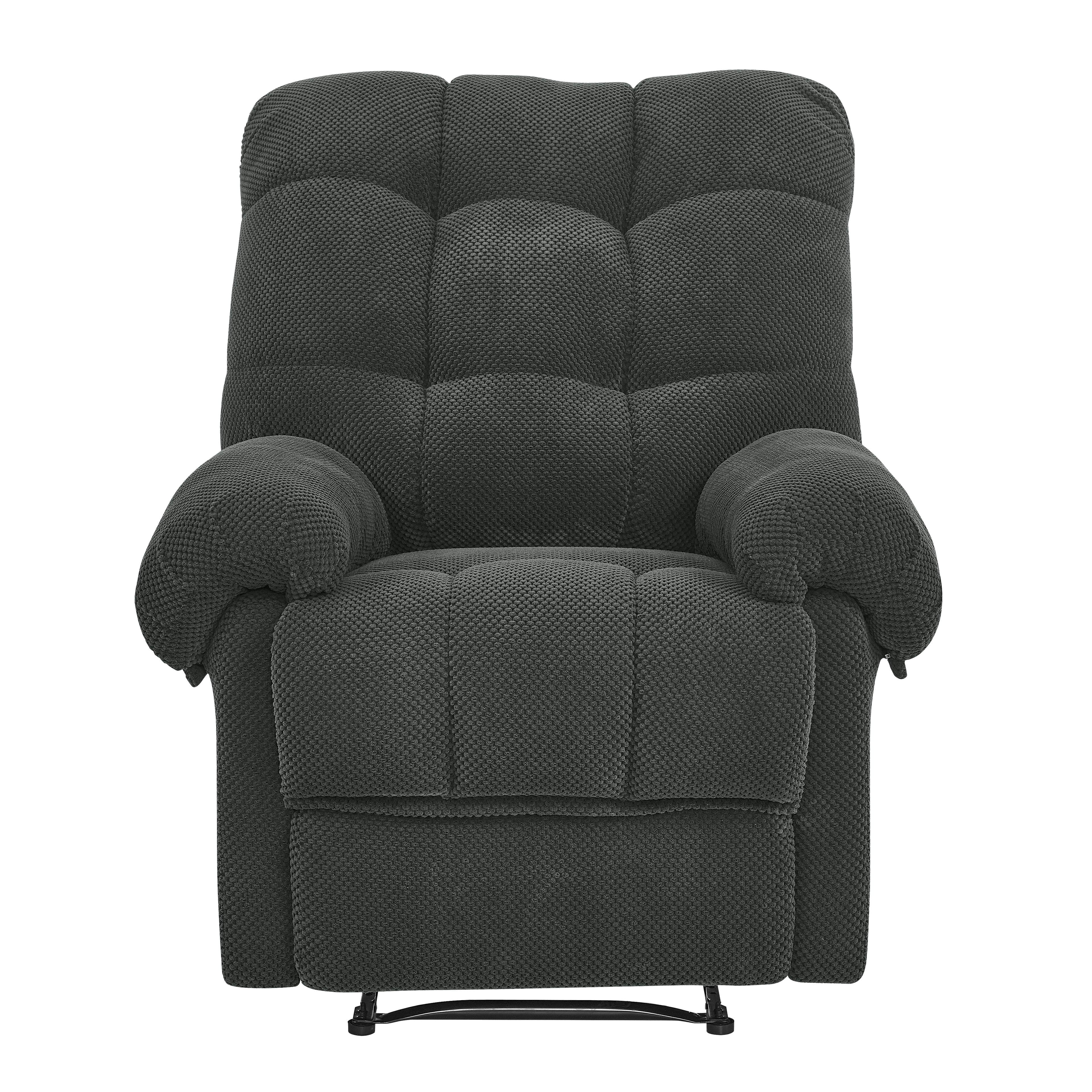 36.2" Wide Overstuffed Manual Recliner, Ergonomic Fabric Lounge Chair with Side Pockets