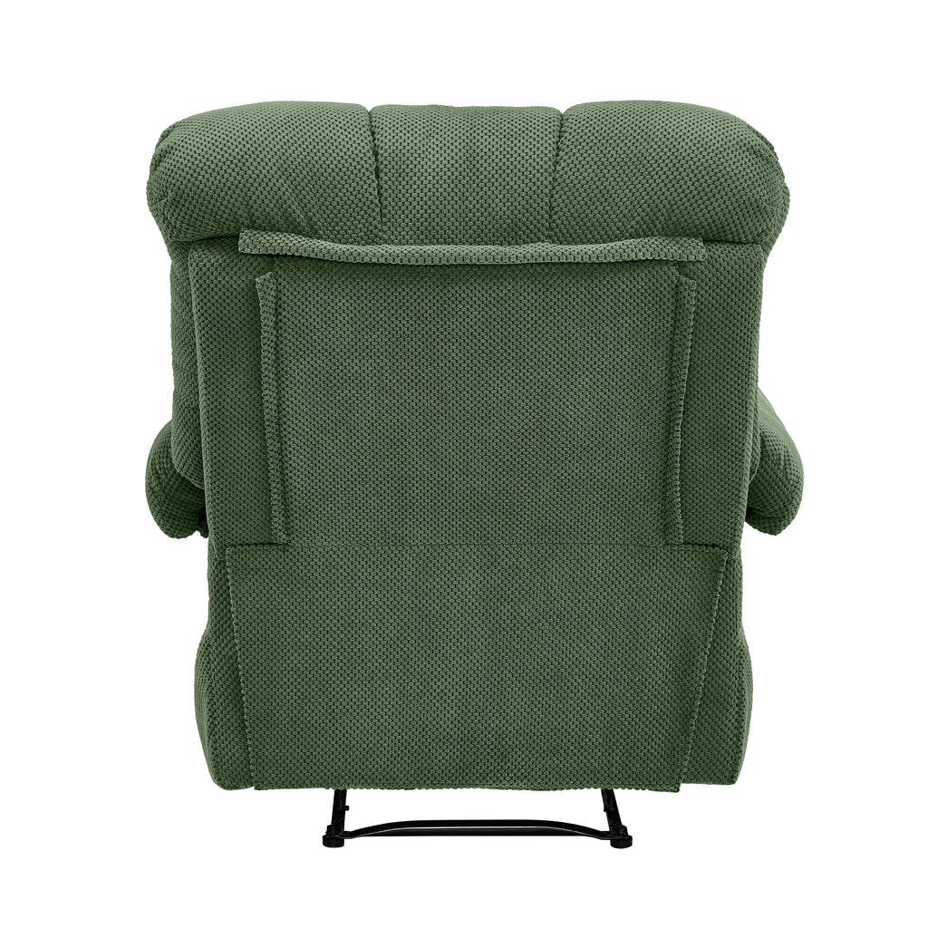 36.2" Wide Overstuffed Manual Recliner, Ergonomic Fabric Lounge Chair with Side Pockets