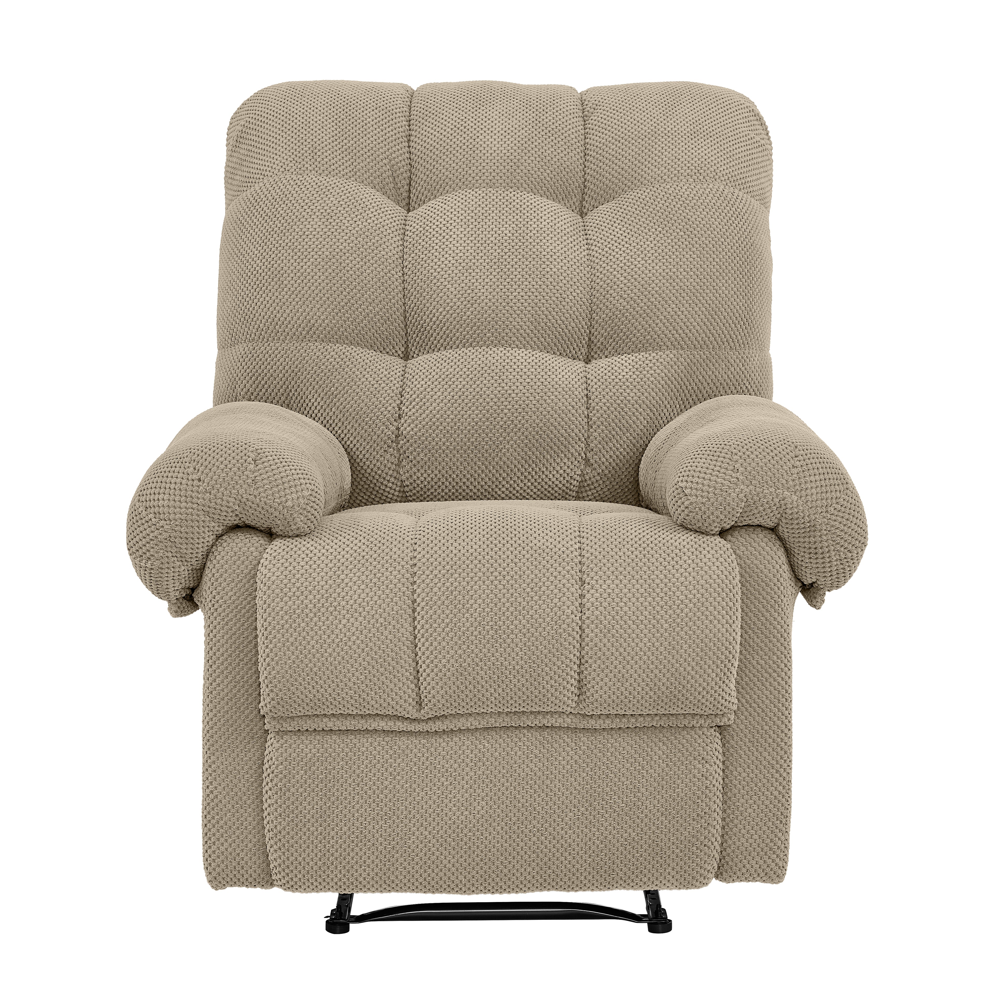 36.2" Wide Overstuffed Manual Recliner, Ergonomic Fabric Lounge Chair with Side Pockets