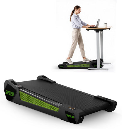 Walking Pad with Incline 5%, Treadmill with APP/Remote Control, 300lbs Capacity Running Machine, Portable with Transport Wheels, Shock-Absorbing Honeycomb Cushion, Treadmill for Home Use