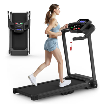 Treadmills for Home Treadmill with Incline Walking Pad Treadmill Running Machine 2.5HP Quiet Brushless, 265 Lbs Capacity, App, Pulse Sensor Heart Rate with LCD Display Holder for Cup & Phone