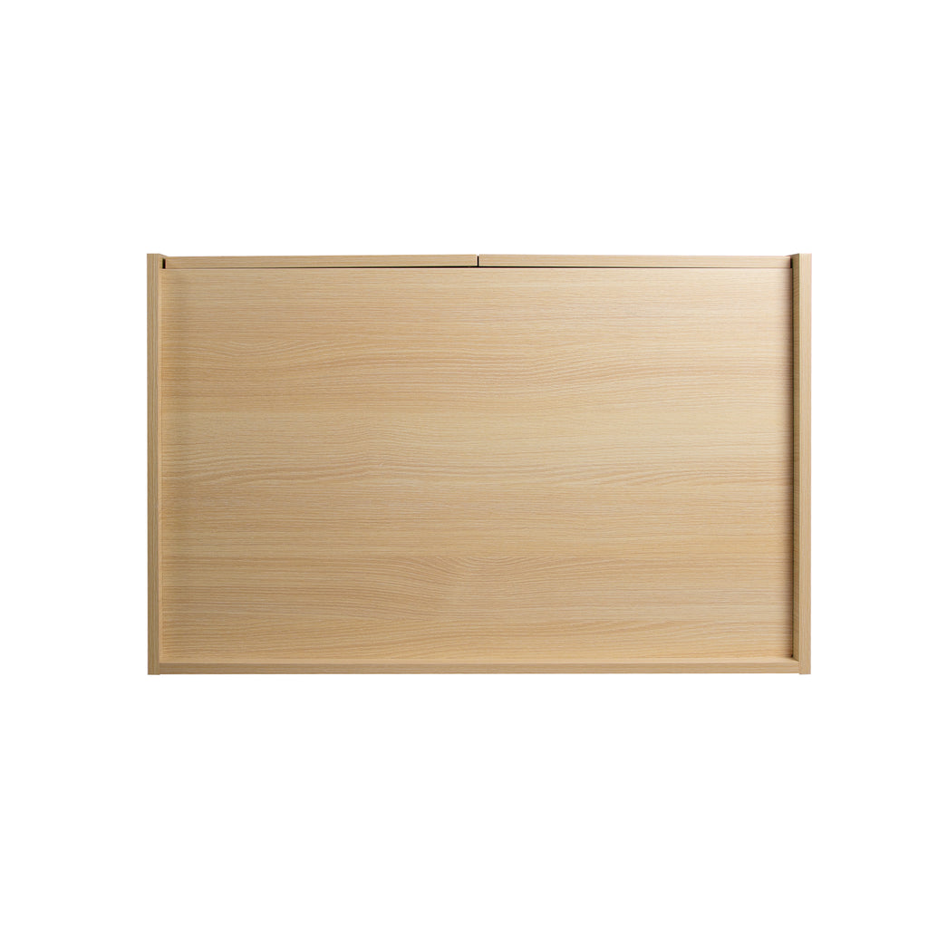 Litter Box Enclosure with Double Doors and Interior Grated Entry Platform, Hidden Cat Washroom Furniture, Beige Brown