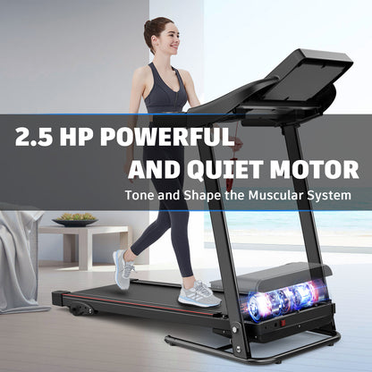 Walking Pad Treadmill Treadmills for Home Folding Treadmill with Incline 3 HP Quiet Brushless, Running Machine 300 Lbs Capacity, App, Pulse Sensor Heart Rate with LCD Display Holder for Cup & Phone