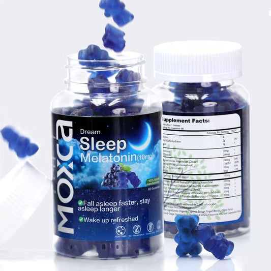 Moxca Sleep Gummies with Melatonin - Extra Strength Sleep Gummy, 12 mg Melatonin, Natural Melatonin Gummy, Occasional Sleep Support Supplement for Adults, Vegan, Non-GMO, Gomitas para Dormir - 60 Gummies